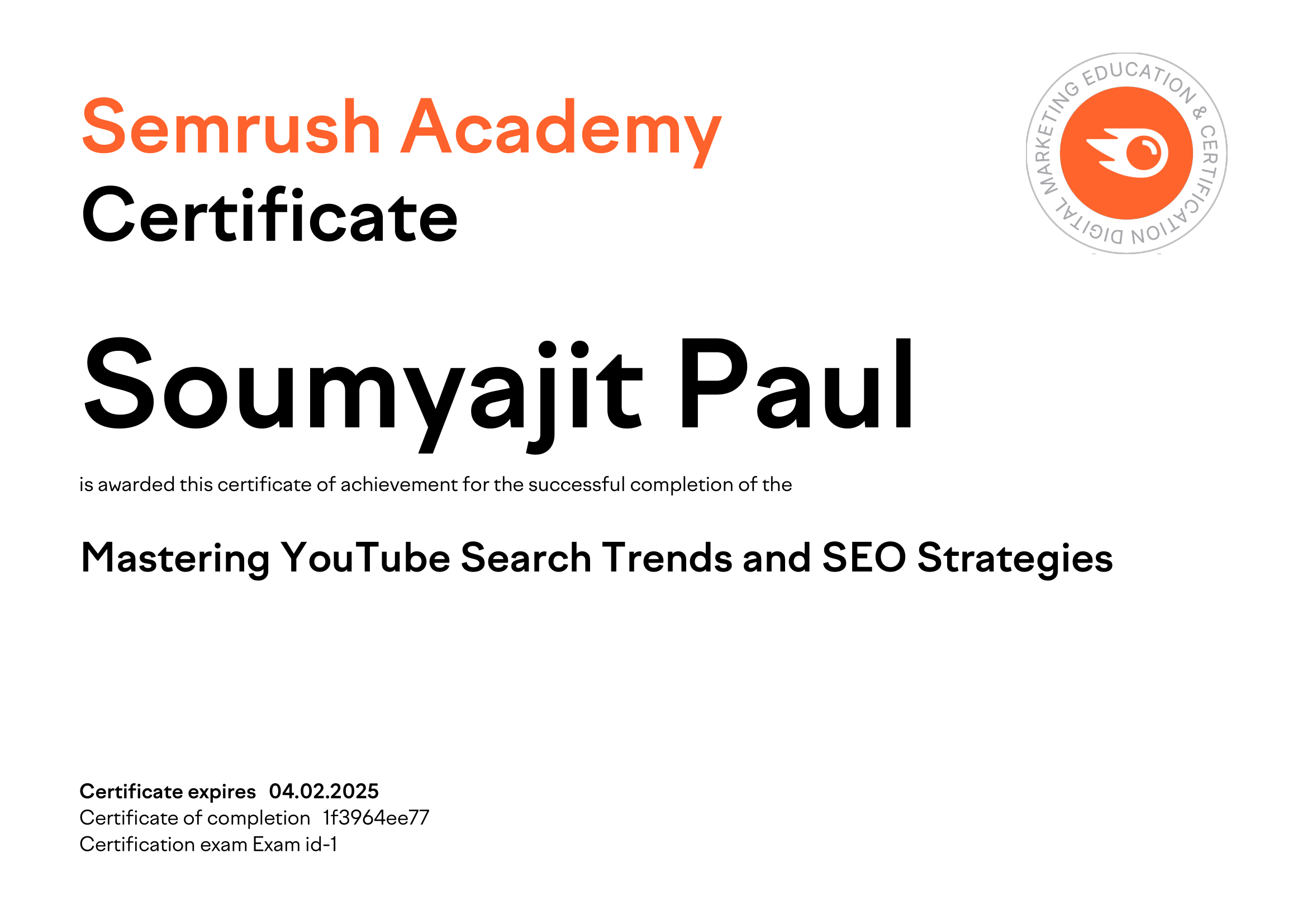 Certification 3